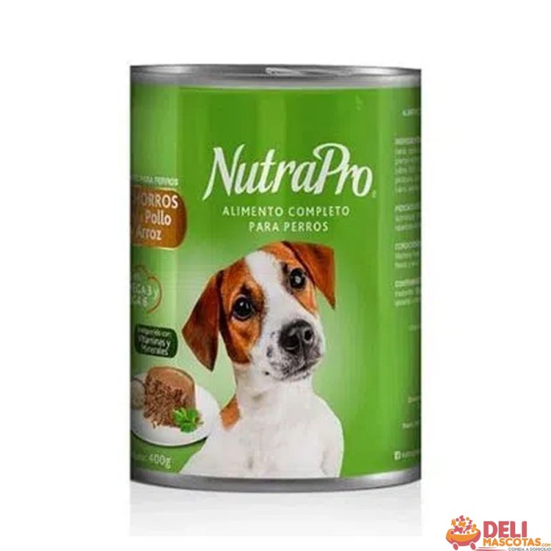 NUTRAPRO LATAS PERRO CACHORRO POLLO/ARROZ